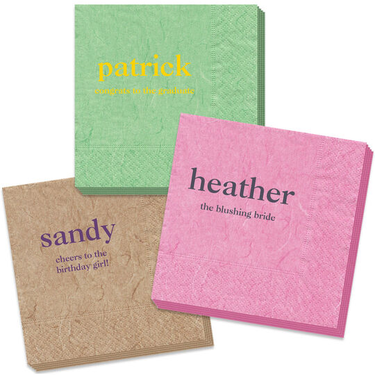 Design Your Own Big Name with Text Bali Napkins